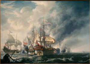 Admiral Joris van Spilbergen in the Battle off the Coast of Peru, July 17, 1615
