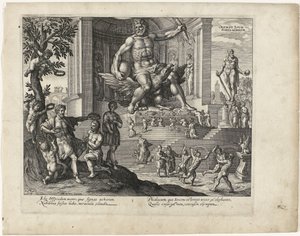 The Statue of Jupiter in Olympia (The Seven Wonders of the World series) by Simon van de Passe