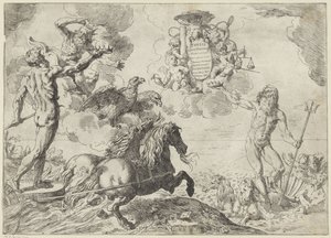 Jupiter, Neptune, and Pluto Offer Their Crowns to the Arms of Cardinal Scipione Borghese