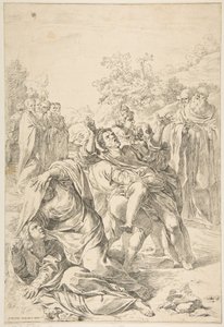 Saint Benedict Exorcising a Demon by Simone Cantarini