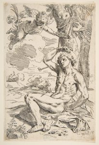 Saint Sebastian Pierced with Arrows and Tied to a Tree, ca. 1639 by Simone Cantarini