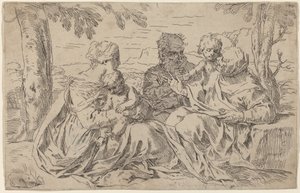 The Holy Family by Simone Cantarini