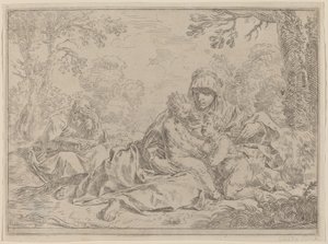The Holy Family by Simone Cantarini