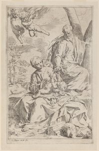 The Rest on the Flight into Egypt by Simone Cantarini