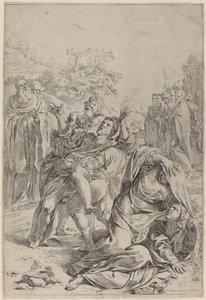 Saint Benedict Healing the Possessed by Simone Cantarini after Lodovico Carracci