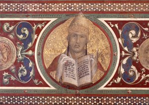 Maesta: St. Gregory: (detail) by Simone Martini