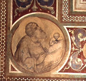 Maesta: St. Matthew and the Angel (detail) by Simone Martini