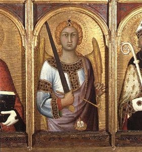 St. Michael (detail) by Simone Martini