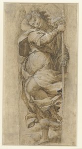 Study of an Angel with a Lance by Simone Peterzano (rejected attribution)