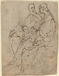 Two Seated Male Figures by Sir Anthony van Dyck