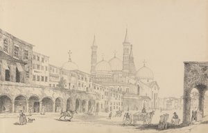 Album of 30 Views in the Tyrol and Italy: Church of Saint Antonio - Padua 3rd November 1840