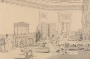 Album of 30 Views in the Tyrol and Italy: Drawing Room, Casino Pecori 12.th Oct.er 1841 by Sir Charles D