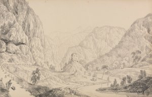 Album of 30 Views in the Tyrol and Italy: View on the Eisak near Mittenwald, 27th October 1840 by Sir Charles D
