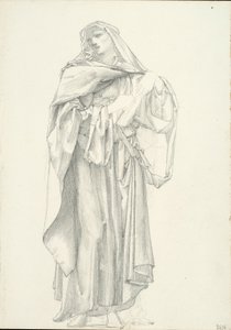 Draped Male Figure (sketchbook #2614) by Sir Edward Burne Jones