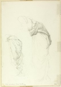 Drapery, Two Studies for The Mirror of Venus by Sir Edward Burne Jones