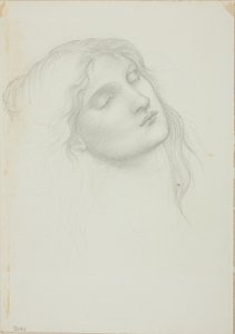 Head of Woman with Eyes Closed by Sir Edward Burne Jones