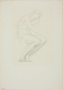 Seated Male Nude by Sir Edward Burne Jones