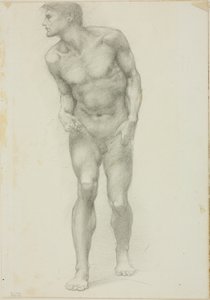 Standing Nude Male with Face in Profile by Sir Edward Burne Jones