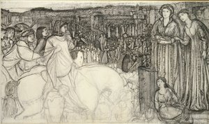 Gualdrada Donati Presenting Her Daughter to Buondelmente by Sir Edward Coley Burne Jones