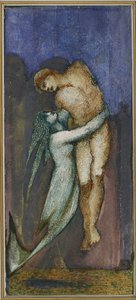 Mermaid and Drowned Sailor from Album of Forty-Eight Drawings