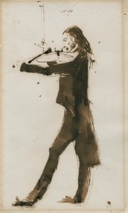 Portrait of Niccolò Paganini by Edwin Landseer