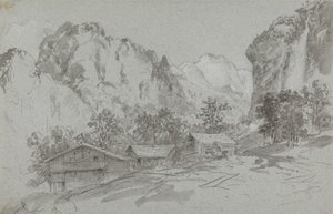 From the Window of the Inn at Lauterbrunnen