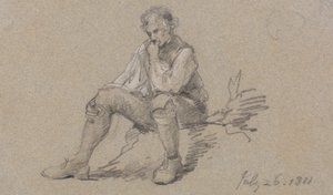Man Sitting by Sir George Howland Beaumont seventh Baronet