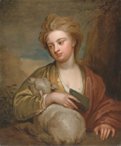 Portrait of a Woman as St. Agnes, Traditionally Identified as Catherine Voss by Sir Godfrey Kneller