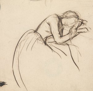 A Woman Bowed in Grief by Sir John Everett Millais