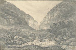 Valley of the Saltina near Brieg at Entrance of the Simplon