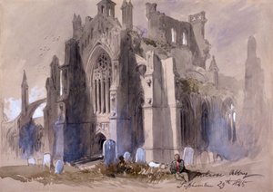 Melrose Abbey by Sir John Gilbert