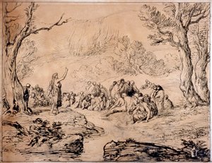 St John Preaching in the Wilderness by Sir John Gilbert