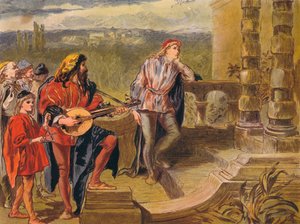 The musician sings in The Two Gentlemen of Verona: Act IV Scene II by Sir John Gilbert