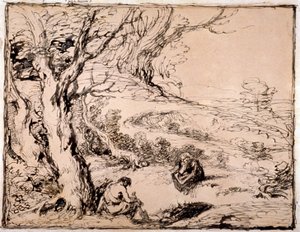 Timon and Apemantus, 1883 by Sir John Gilbert