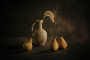 Moody Pears Still Life by Siyu_Wei APA