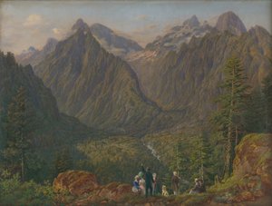 Tatra landscape with figures