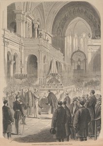 The Funeral of Gioacchino Rossini. The Consecration in the Church of the Holy Trinity, 1868 by Smeeton and Cie . Cosson