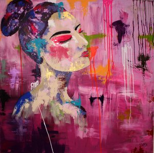 Abstract Pink Portrait