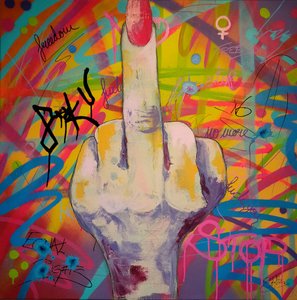 Graffiti Middle Finger