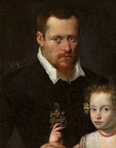 Portrait of a Man with His Daughter by Sofonisba Anguissola