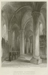 Chartres Cathedral, Back of the Choir from Northern Aisle by Solomon Alexander Hart