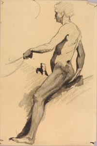 Study for Equestrian Monument (Gen. John B. Gordon) by Solon H. Borglum