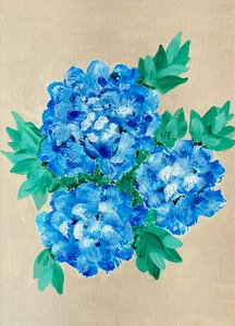 Vibrant Blue Hydrangeas by Soniya Vijayakumar
