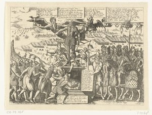 Reproduction of the Caricature of the Statue of Alva, 1571