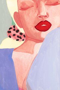 Serene Red Lips by Sophia Novosel