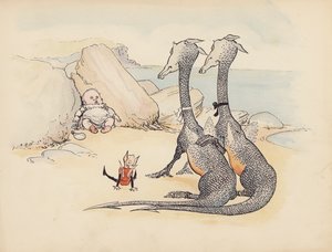 Illustration for Little Twin Dragons by Sophia Rosamond Praeger
