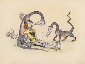 Illustration for Little Twin Dragons by Sophia Rosamond Praeger