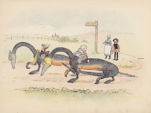 Illustration for Little Twin Dragons by Sophia Rosamond Praeger
