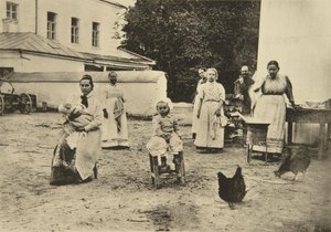 Making jam in the courtyard of Leo Tolstoy
