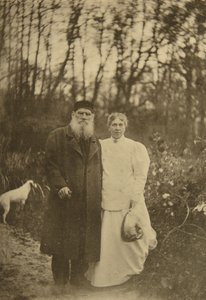 Russian author Leo Tolstoy and his wife Sophia Tolstaya, Russia, 1895 by Sophia Andreevna Tolstaya